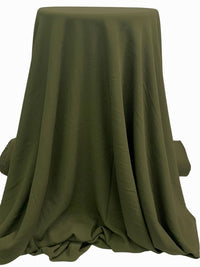 Rifle Green 100% Rayon Crinkle Challis 53W