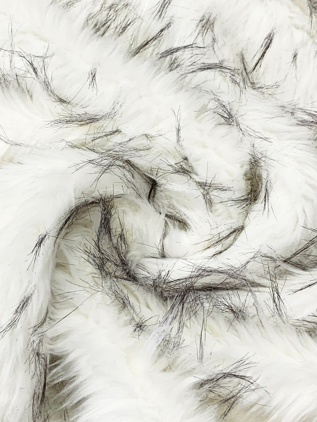 Eggshell/Muted Black 100% Polyester Arctic Faux Fur 72W