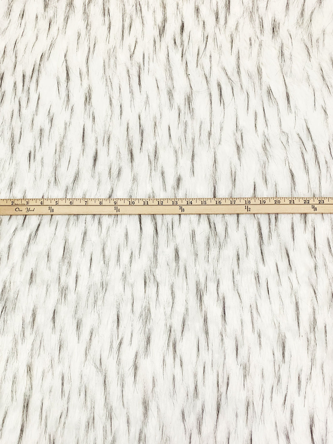 Eggshell/Muted Black 100% Polyester Arctic Faux Fur 72W