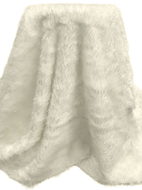 Antique Off-White 100% Polyester Faux Fur 58W