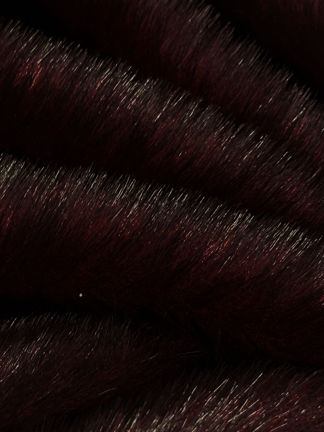 Black/Dark Red 100% Polyester Faux Fur 63W