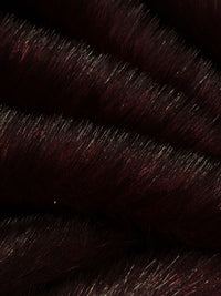 Black/Dark Red 100% Polyester Faux Fur 63W