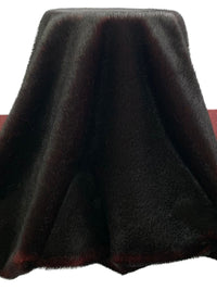 Black/Dark Red 100% Polyester Faux Fur 63W
