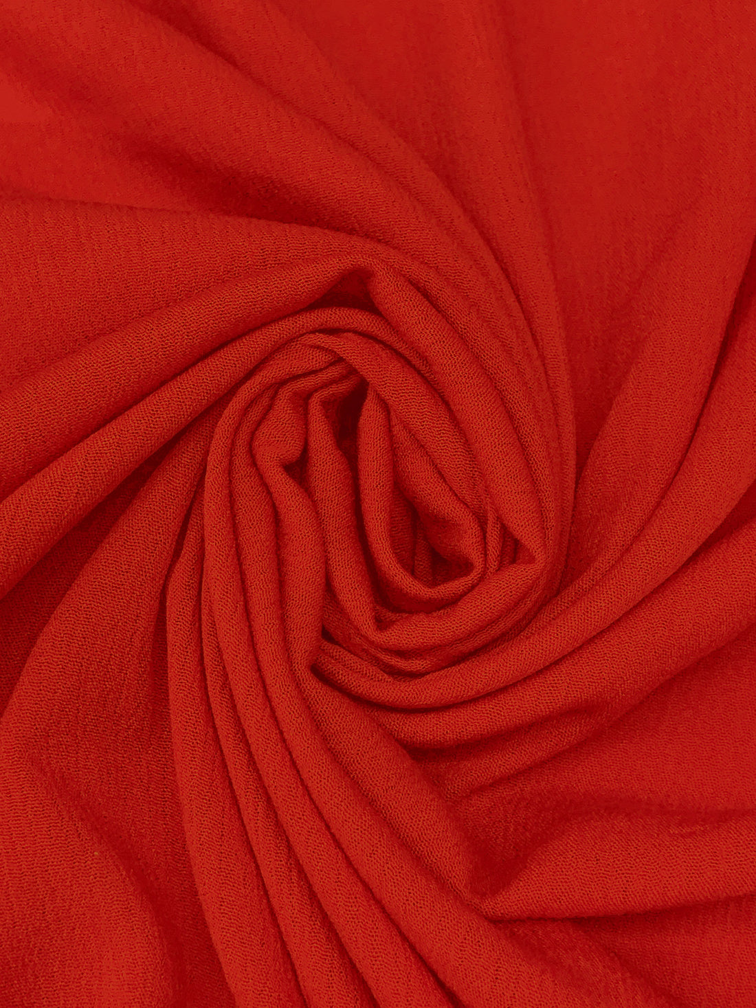 Tomato Red 100% Rayon Crinkle Challis 51W