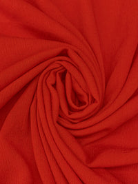 Tomato Red 100% Rayon Crinkle Challis 51W