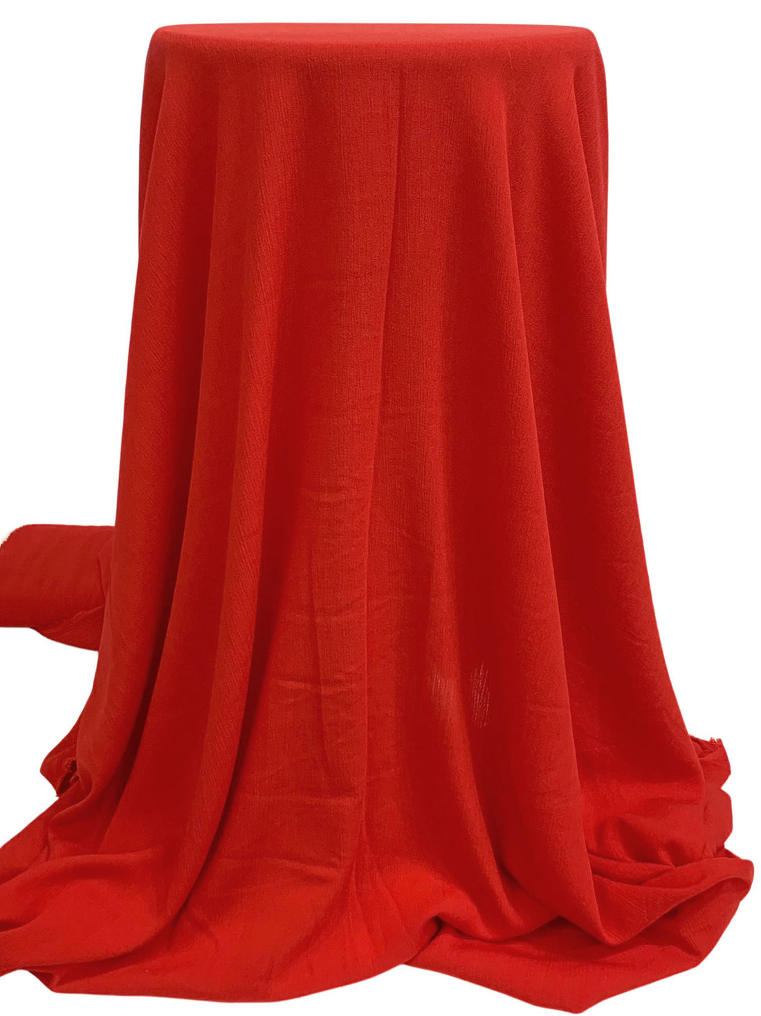 Tomato Red 100% Rayon Crinkle Challis 51W
