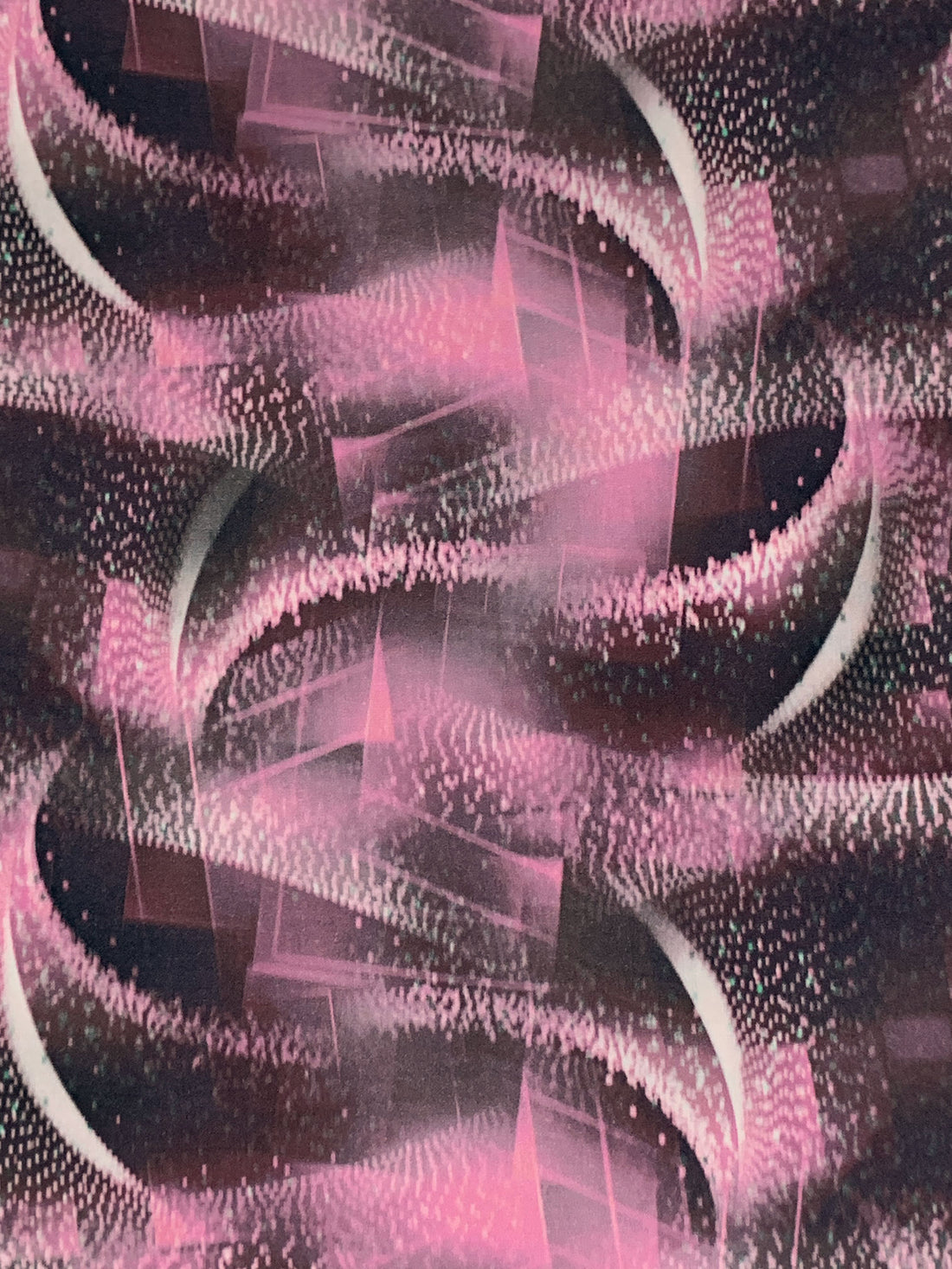 Eggplant/Wild Orchid/Mauve Taupe 100% Rayon Blurred Abstract Print Challis 58W