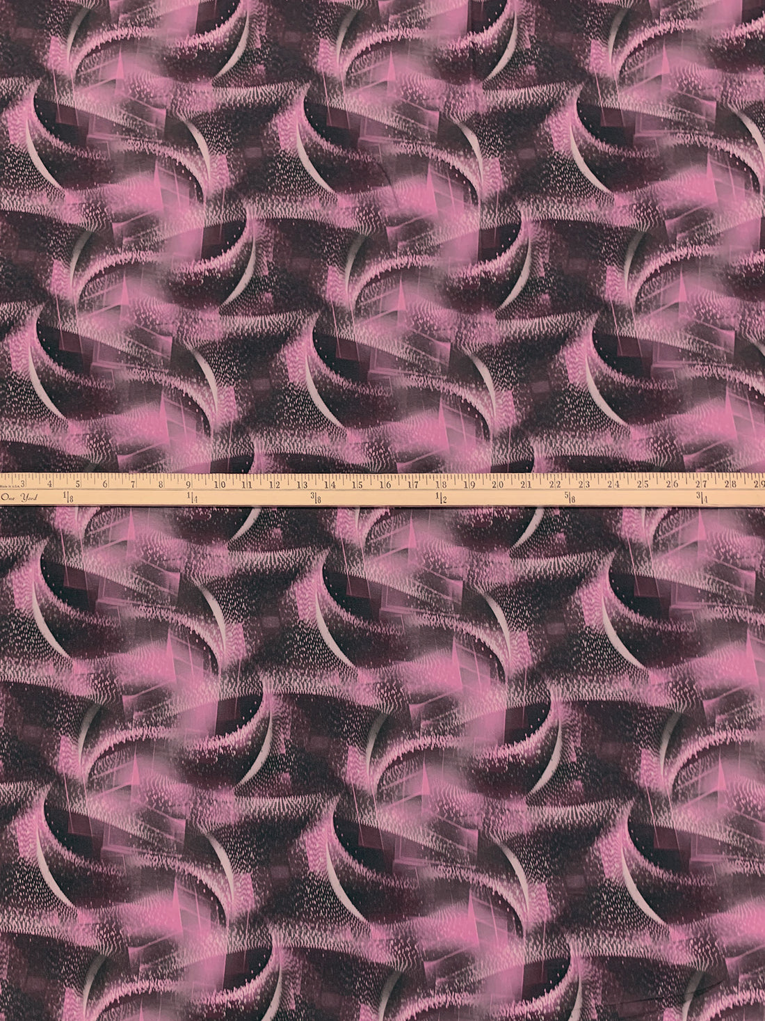 Eggplant/Wild Orchid/Mauve Taupe 100% Rayon Blurred Abstract Print Challis 58W