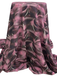 Eggplant/Wild Orchid/Mauve Taupe 100% Rayon Blurred Abstract Print Challis 58W