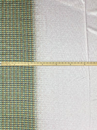 Lapis Blue/Electric Lime/Bone/Multi 100% Cotton Large Mini Oval Double Border Print Sateen Shirting 58W