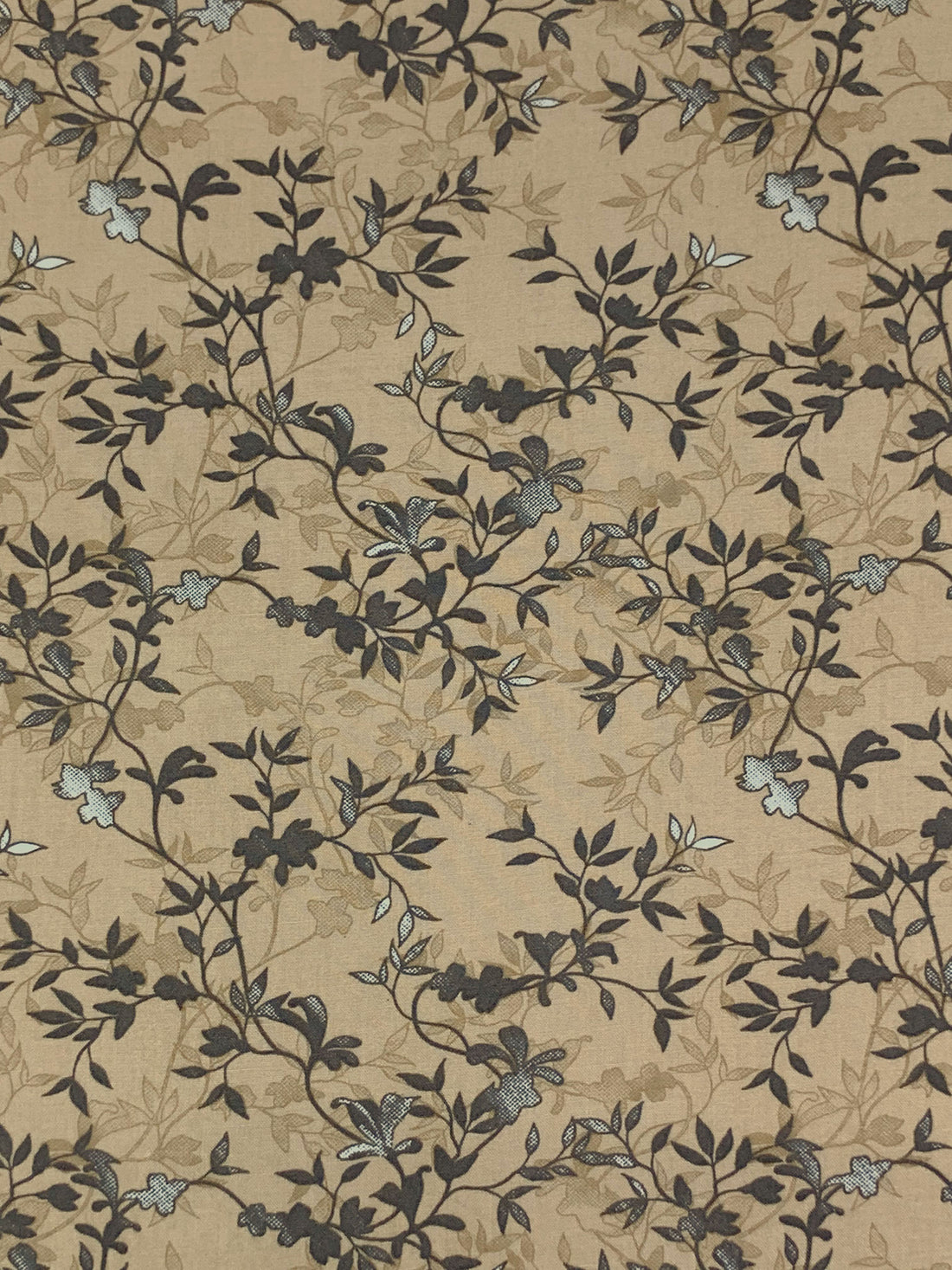 Rattan Palm/Dark Moon/Ash Gray/Multi 100% Rayon Floral Vines Print Challis 57W