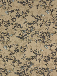 Rattan Palm/Dark Moon/Ash Gray/Multi 100% Rayon Floral Vines Print Challis 57W