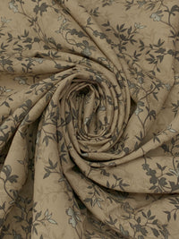 Rattan Palm/Dark Moon/Ash Gray/Multi 100% Rayon Floral Vines Print Challis 57W