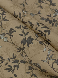 Rattan Palm/Dark Moon/Ash Gray/Multi 100% Rayon Floral Vines Print Challis 57W