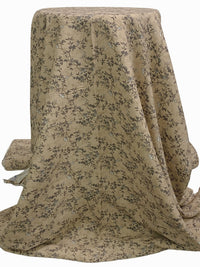 Rattan Palm/Dark Moon/Ash Gray/Multi 100% Rayon Floral Vines Print Challis 57W