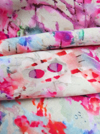 Dogwood Rose/Dust Storm Pink/Pearl Aqua/Multi 100% Rayon Abstract Print Challis 58W