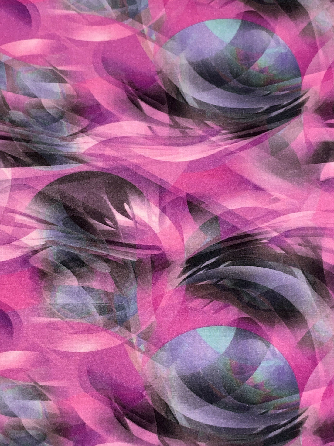 Lavender/Persian Pink/Eggplant/Multi 100% Rayon Abstract Print Challis 56W