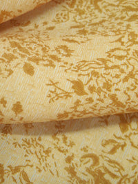 Dark Goldenrod/Aspen Gold 100% Rayon Small Foliage Print Challis 58W