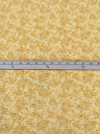 Dark Goldenrod/Aspen Gold 100% Rayon Small Foliage Print Challis 58W