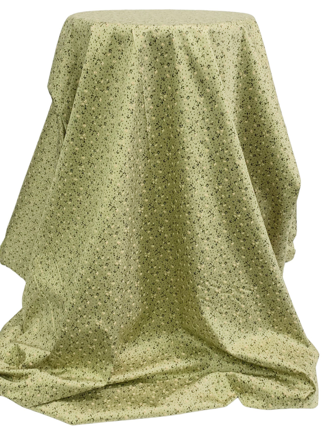 Sage/Wheat/Rifle Green 100% Cotton Ditsy Floral Sateen Shirting 55W