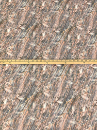 Fawn/Desert Sand/Granite/Multi 100% Rayon Abstract Floral Print Challis 56W