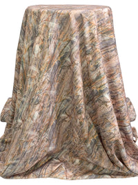 Fawn/Desert Sand/Granite/Multi 100% Rayon Abstract Floral Print Challis 56W
