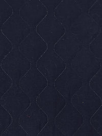 Dark Navy 100% Polyester Double Faced Quilted Coating - NY Designer - 58W