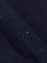 Dark Navy 100% Polyester Double Faced Quilted Coating - NY Designer - 58W