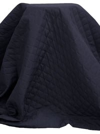Dark Navy 100% Polyester Double Faced Quilted Coating - NY Designer - 58W