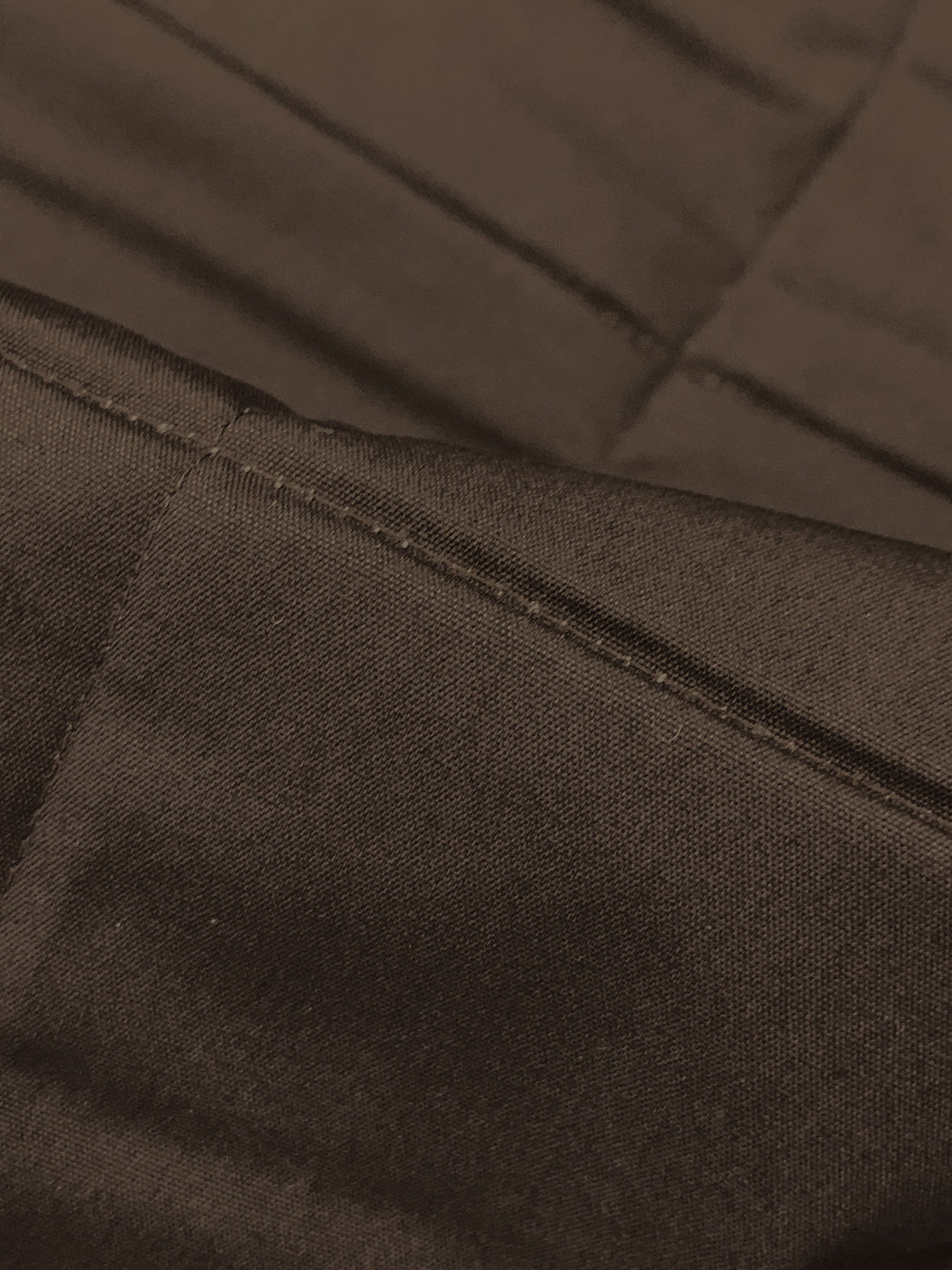 Muted Umber 100% Polyester Double Faced Squares Quilted Coating - NY Designer - 58W