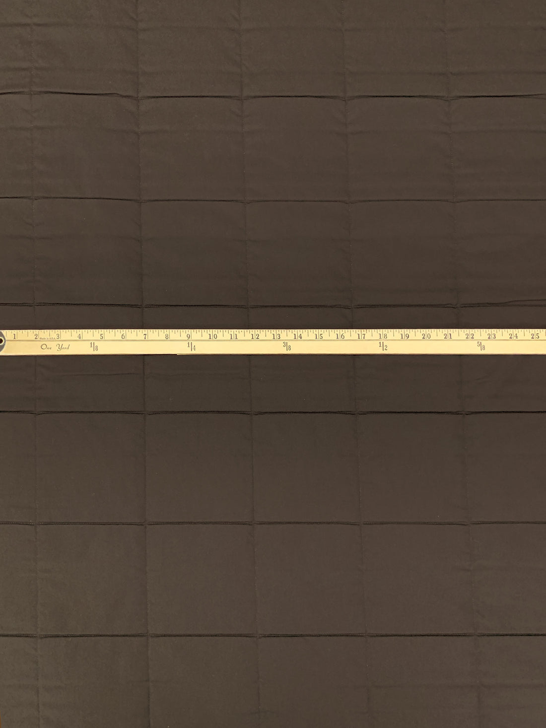 Muted Umber 100% Polyester Double Faced Squares Quilted Coating - NY Designer - 58W