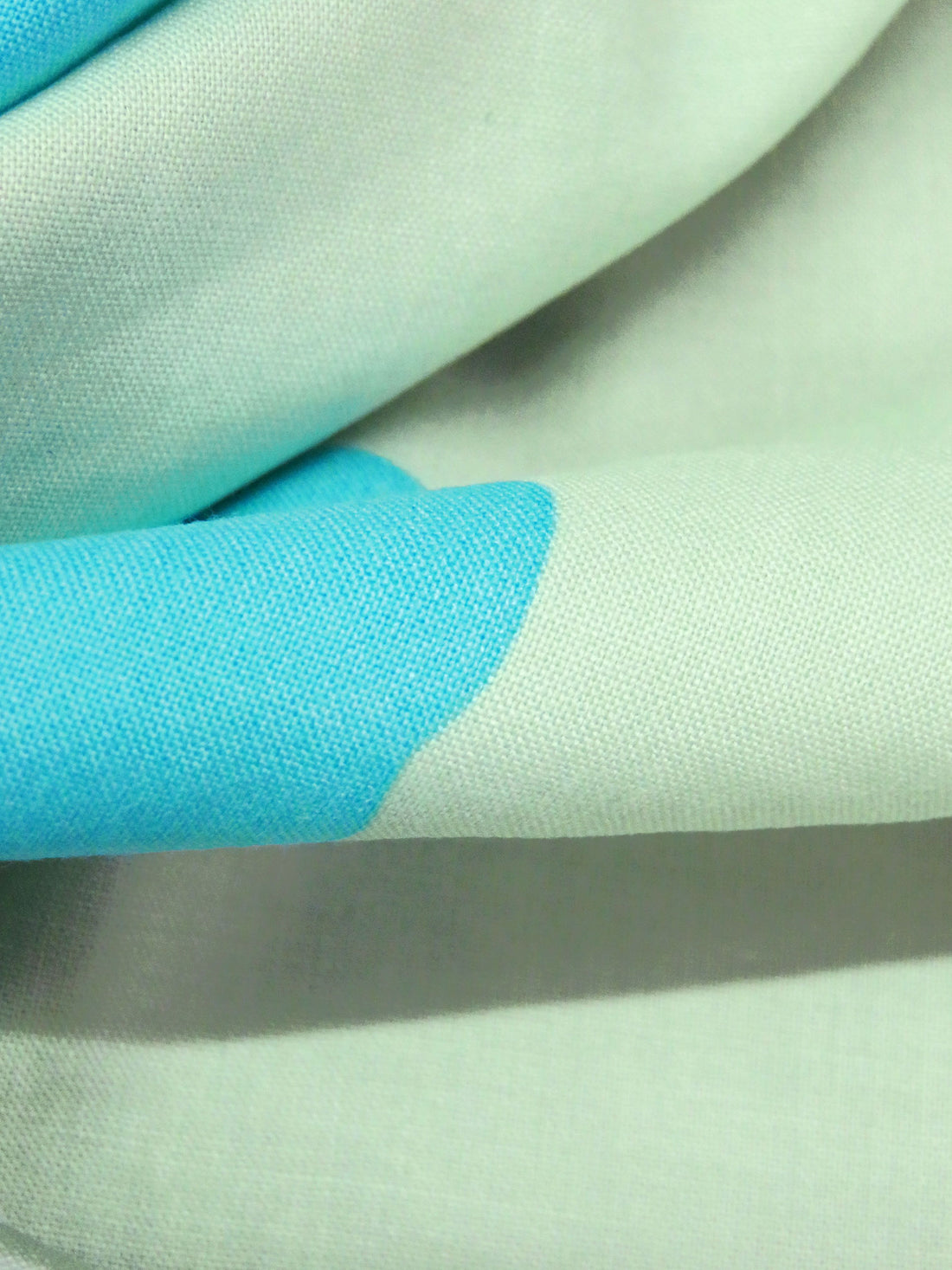 Tea Green/White/Aqua/Multi 100% Rayon Abstract Floral Print Challis 53W