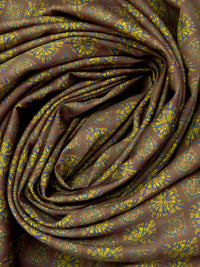 Mud/Goldenrod/Blue/Multi 100% Cotton Abstract Geometric Print Sateen Shirting 56W