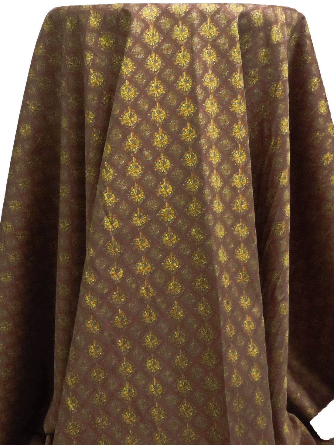 Mud/Goldenrod/Blue/Multi 100% Cotton Abstract Geometric Print Sateen Shirting 56W