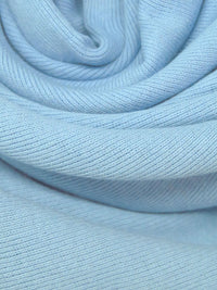 SOLD AS IS ONLY - Baby Blue Cotton/Polyester Tubular Rib Knit 26W