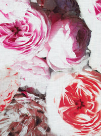 Coral/Coral Red/Rose Pink/Multi Cotton/Linen Large Floral Print Shirt Weight Woven 56W