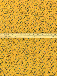 Goldenrod/French Blue/Multi 100% Cotton Floral Print Lawn 54W