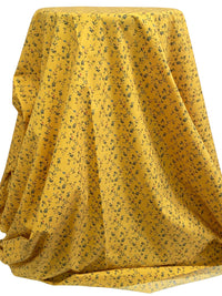 Goldenrod/French Blue/Multi 100% Cotton Floral Print Lawn 54W