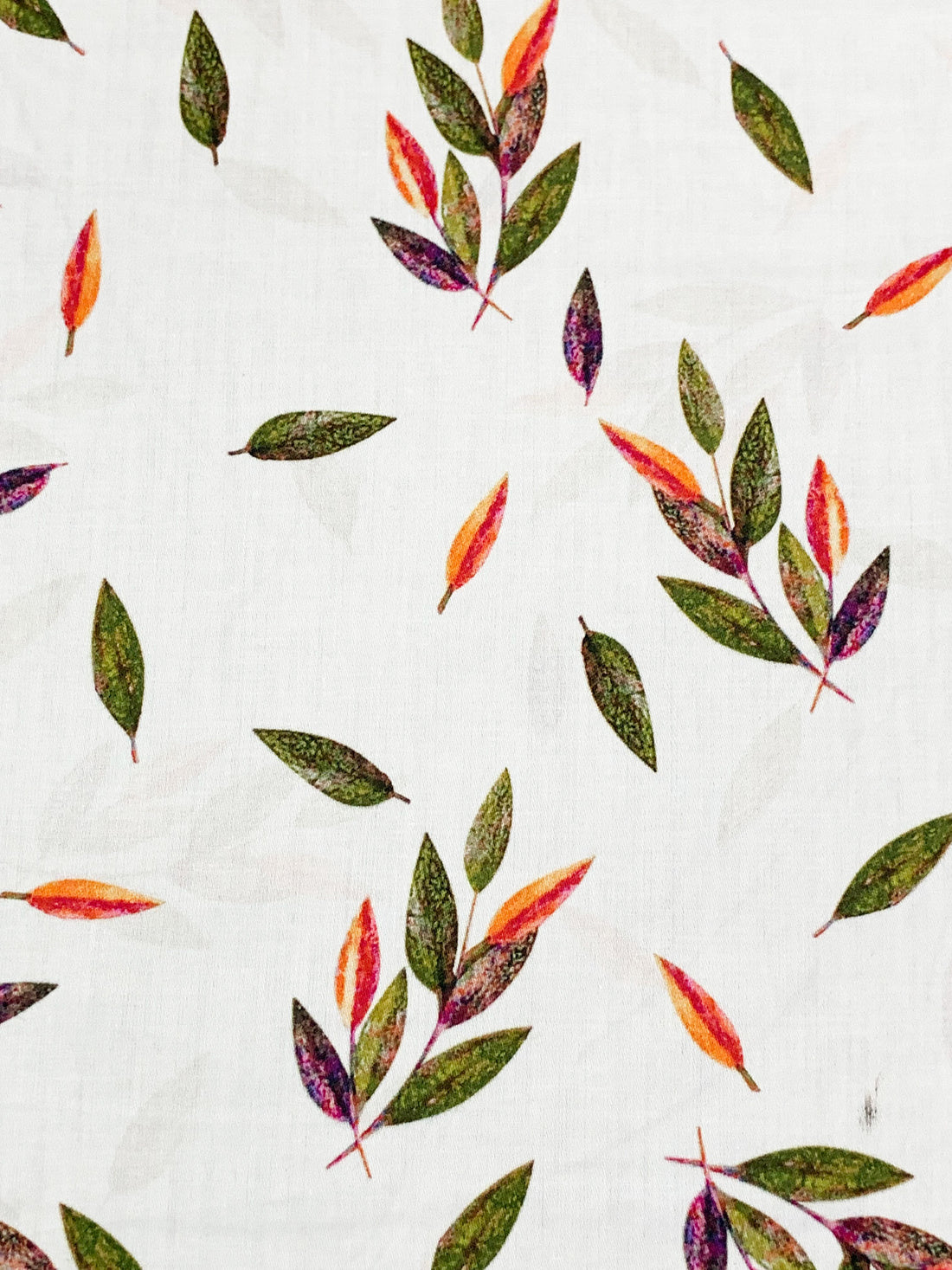 White/Imperial Purple/Dark Olive Green/Multi 100% Cotton Floral Print Sateen Shirting 57W