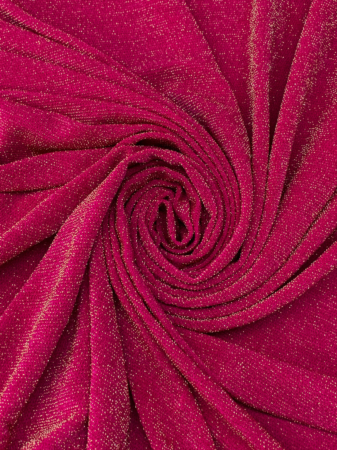 French Wine Pink/Gold Polyester/Metallic/Lycra Metallic Slinky Knit 54W