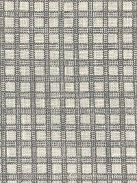 White Chocolate/Granite 100% Linen Grid Print Home Decor Woven 58W