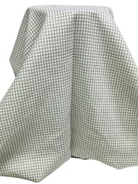 White Chocolate/Granite 100% Linen Grid Print Home Decor Woven 58W