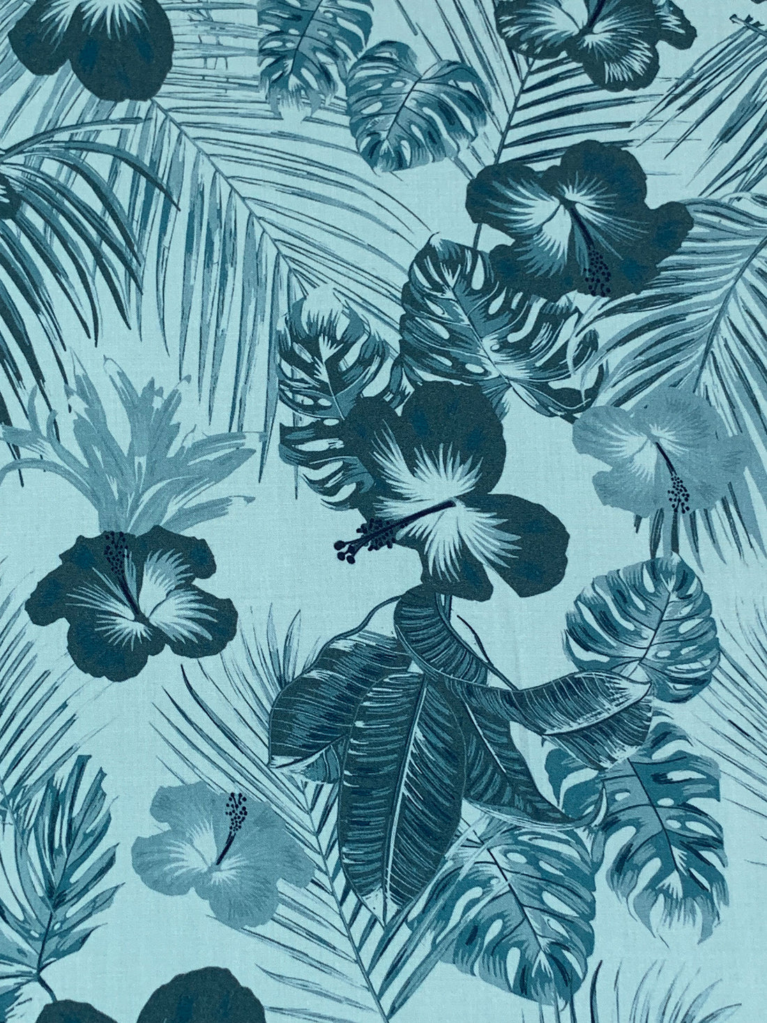 Dark Sky Blue/Deep Teal/Multi 100% Rayon Floral Print Challis 55W