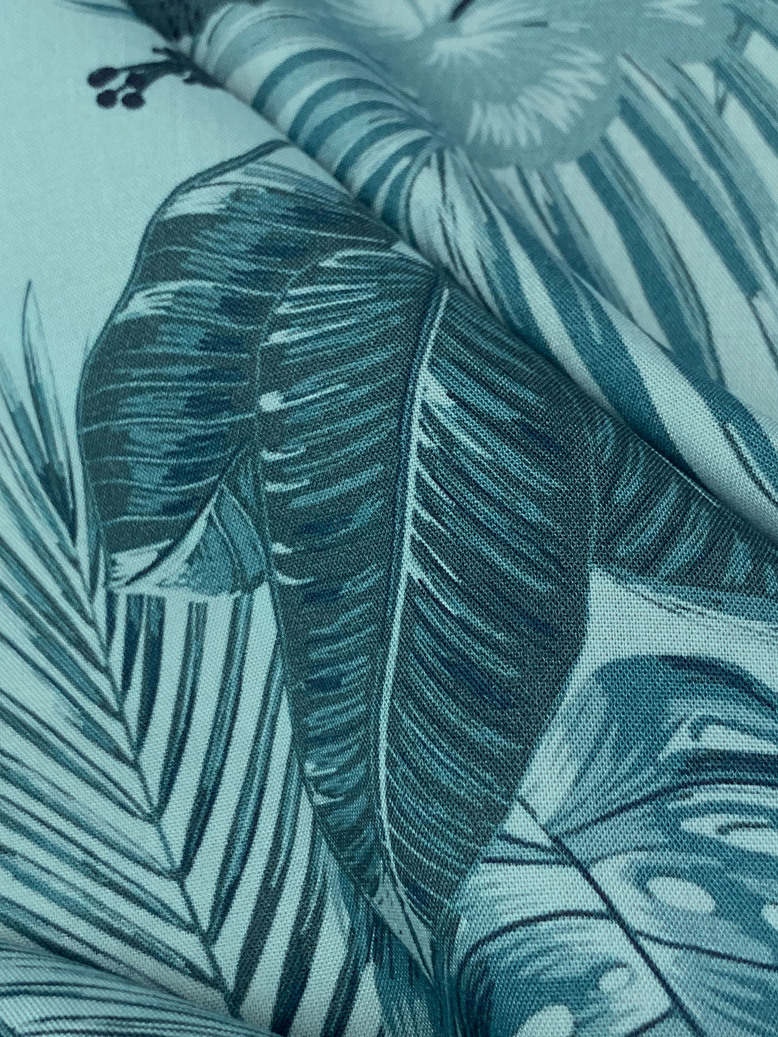 Dark Sky Blue/Deep Teal/Multi 100% Rayon Floral Print Challis 55W