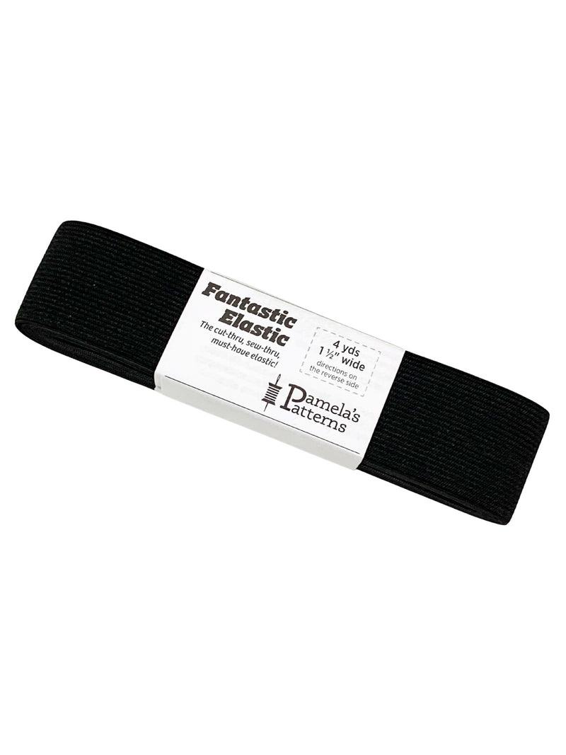 Pamela's Patterns - Black Fantastic Elastic 1 1/2" Wide