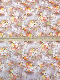 New York Pink/White/Pastel Yellow/Multi 100% Rayon Floral Print Challis 56W