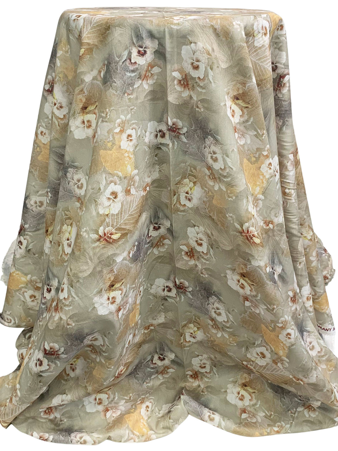 Artichoke/Cherrywood/White/Multi 100% Rayon Floral Print Voile 56W