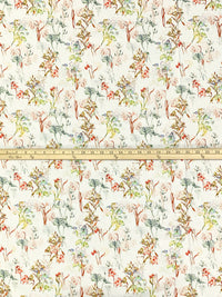 Alabaster/Straw/Deep Chestnut/Multi 100% Rayon Floral Print Challis 56W