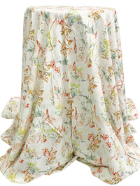 Alabaster/Straw/Deep Chestnut/Multi 100% Rayon Floral Print Challis 56W