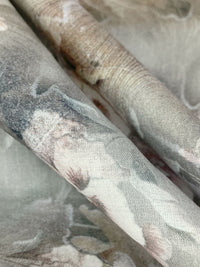 Titanium/Sage/Multi 100% Rayon Floral Print Voile 56W